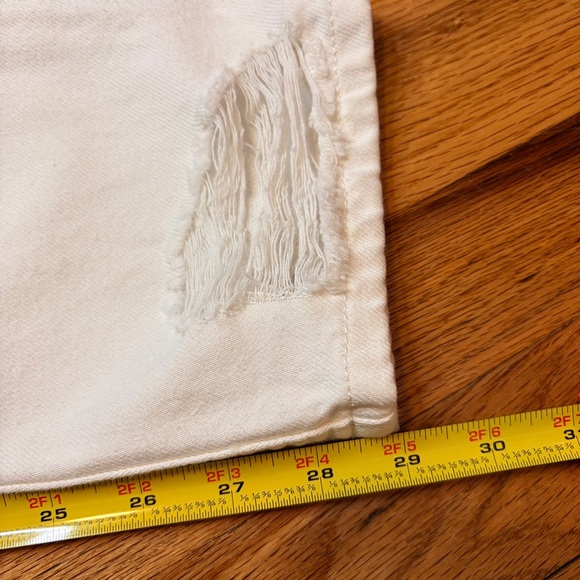 Boyish Billy High Waisted White Distressed Straight Leg High Rise Jeans 28 - Picture 8 of 12